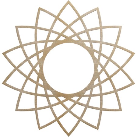 Ekena Millwork Eleanor Wood Fretwork Pierced Ceiling Medallion, Birch, 28"OD x 10 3/4"ID x 3/8"T CMWP28X28X0375EABI